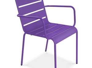 Chaise de jardin en métal Violet - OVIALA