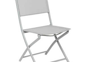 Chaise Modula - Galet et argent mat - HESPERIDE