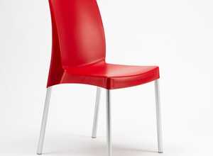 Chaise plastique pour bar cafè BOULEVARD Grand Soleil italienne | Rouge Chaise plastique pour bar cafè BOULEVARD Grand Soleil italienne | Rouge