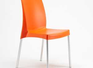 Chaise plastique pour bar cafè BOULEVARD Grand Soleil italienne | Orange Chaise plastique pour bar cafè BOULEVARD Grand Soleil italienne | Orange
