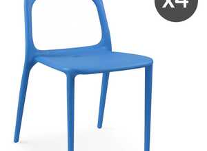 Chaises de jardin en plastique Bleu - OVIALA