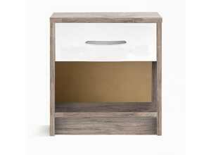 Chevet Isis - 36.6 x 29.5 x 38.1 cm - Chêne sanremo/blanc perle