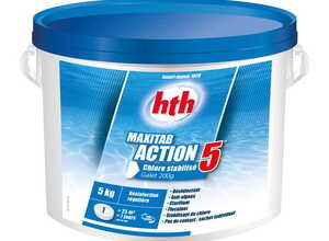 HTH Maxitab Action 5 - Chlore stabilisé multifonction galet 200g