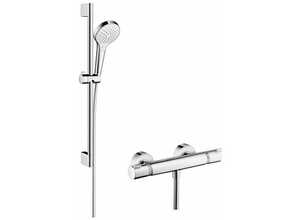 Croma Select S Set de douche Vario avec barre 65cm + Mitigeur thermostatique Ecostat Comfort (27013400) - Hansgrohe