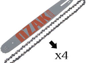 Combo guide 45cm + 4 chaines Pro 325 1,5mm = 188SLHD009 + 21-68E - JARDIAFFAIRES