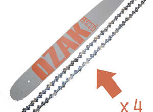 Combo Guide 50cm + 4 chaines Pro 3/8 1.5mm = Oregon 208SLHK095 + 73-72E - JARDIAFFAIRES