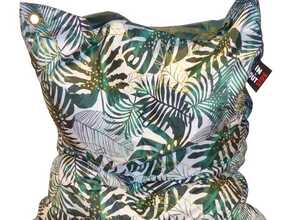 Coussin géant imprimé paradise 110 x 130 cm, toile polyester ultra résistante billes en polystyrène EPS imputrescibles - COTTON WOOD