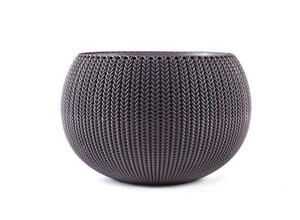 Pot de fleur aspect tricot 36cm - Violet