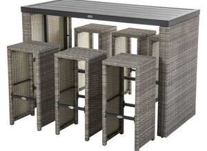 Ensemble Table Haute Et Chaises Tasmania - 6 Personnes
