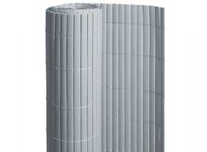 Canisse PVC double face Gris 6 m - 2 rouleaux de 3 x 1 m