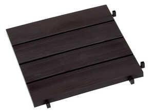 Dalles de jardin clipsables aspect bois foncé - 38.4 x 38.4 x 2.5 cm - Lot de 11 Dalles de jardin clipsables aspect bois foncé - 38.4 x 38.4 x 2.5 cm - Lot de 11