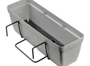 DEROMA Kit de Jardiniere Enjoy a réserve d'eau - 9,6 L - 50 x 16,1 x H 16 cm - Gris écume DEROMA Kit de Jardiniere Enjoy a réserve d'eau - 9,6 L - 50 x 16,1 x H 16 cm - Gris écume