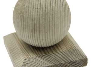 DESSUS POTEAU BOULE BOIS 7X7 - WINOX