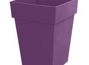 EDA Pot mi-haut carré Toscane 39cm - Contenance 51L - Prune