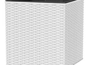 Bac a fleurs CASA MESH 30 x 30 x 30 x 31 cm - Blanc - EMSA