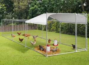 Enclos BOGOTA 12 m² parc grillagé 2 x 6 x 1.6 M acier galvanisé avec filet