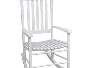 vidaXL Chaise à bascule avec siège incurvé Bois Blanc