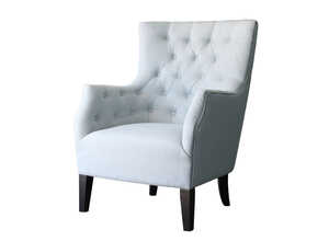 Fauteuil Scandinave Tissu Duchesse - Bleu ciel Fauteuil Scandinave Tissu Duchesse - Bleu ciel