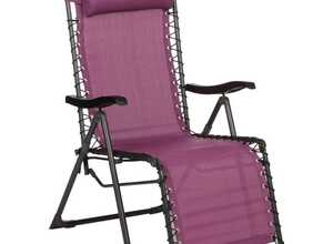 Fauteuil de jardin relax SILOS Prune - HESPERIDE