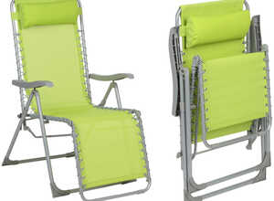 Fauteuil de jardin relax SILOS Vert Granny - HESPERIDE