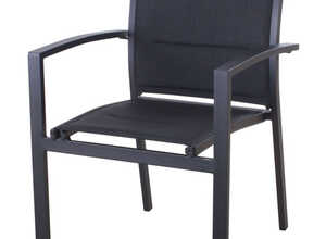 Fauteuil de jardin rembourré Azua Noir - HESPERIDE