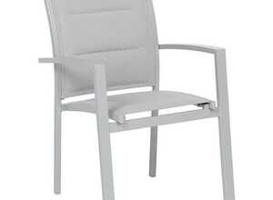 Fauteuil de jardin rembourré Azua Gris/Gris mat - HESPERIDE