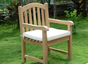 Fauteuil en teck Ecograde Brighton - Dossier arrondi - TECK'ATTITUDE