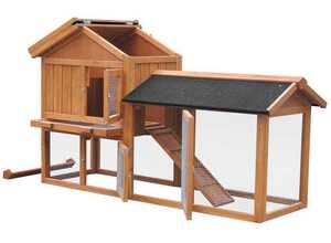 Grand clapier Berny - 147 x 52 x 85 cm - Bois de sapin