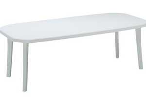 TABLE MIAMI 220X100CM BLANC - GROSFILLEX