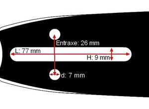 Guide chaine tronçonneuse Echo 40 cm 325 058 66 dents