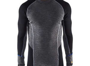 Haut de sous-vêtements Blaklader Warm Laine Mérinos Gris / Noir 4XL