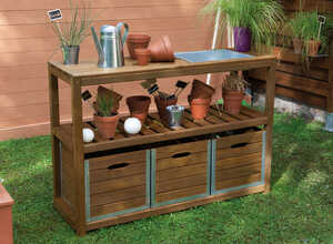 Table de préparation teintée brun Table de préparation teintée brun