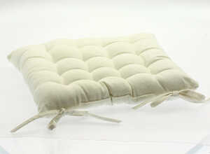 Coussin pour chaise de jardin Ivoire 38 x 38 cm