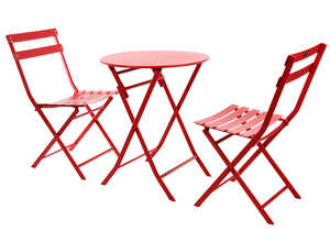 Salon de jardin rond 2 places Greensboro - Groseille Salon de jardin rond 2 places Greensboro - Groseille