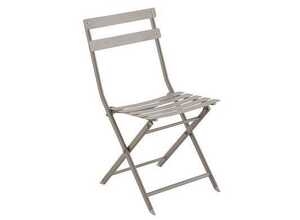 Chaise de jardin métal pliante Greensboro Taupe clair