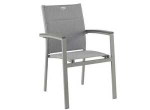 Fauteuil de jardin rembourré Azua Composite Gris