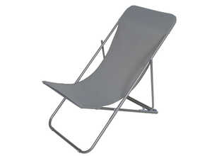 Chaise longue chilienne pliante Setubal Grise