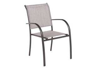 Fauteuil de jardin en texaline Piazza Taupe chiné/Mastic