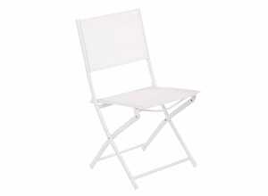 Chaise de jardin pliante métal Modula Blanc/Blanc