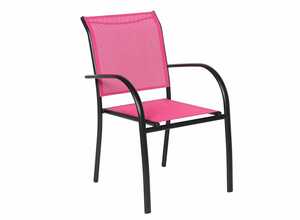 Fauteuil de jardin en texaline Piazza Framboise/Noir