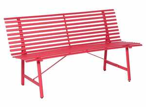 Banc de jardin en métal Tampa Groseille Hespéride Banc de jardin en métal Tampa Groseille Hespéride