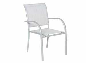 Fauteuil de jardin en texaline Piazza Gris chiné/Gris mat