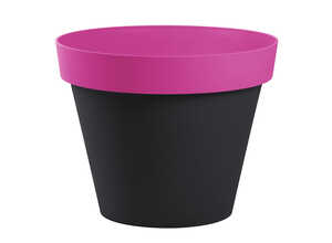 Pot de fleur rond Style Bicolore Ø 48 x H.40 cm - Anthracite Fuchsia Pot de fleur rond Style Bicolore Ø 48 x H.40 cm - Anthracite Fuchsia