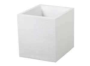 Jardinière carrée Graphit 35 L - Blanc cérusé Jardinière carrée Graphit 35 L - Blanc cérusé