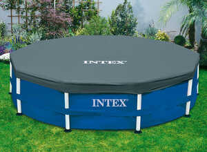Bâche de protection piscine tubulaire ronde Intex Ø 4,27 m