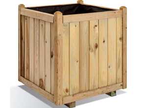 Jardinière bois carrée Vendôme 135L Jardipolys Jardinière bois carrée Vendôme 135L Jardipolys