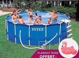 Piscine tubulaire Intex Metal Frame ronde 4,57 x 1,22 m