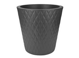 Pot de fleur rond Pure Straight Crystal Ø 47 x H.48 cm - Anthracite