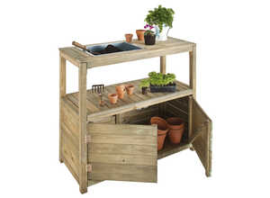 Table de préparation avec rangement Table de préparation avec rangement
