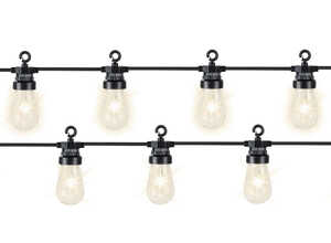 Guirlande lumineuse 20 Led ampoules transparentes - Blanc chaud